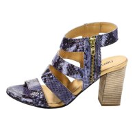Leather sandal, blue-black