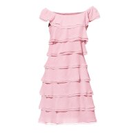 Dress with flounces, rose