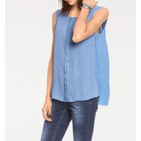 Blouse top, denim blue