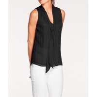 Glitter chiffon blouse, black