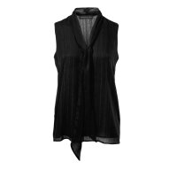 Glitter chiffon blouse, black