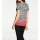 Designer-Druckbluse, weiß-schwarz-rot