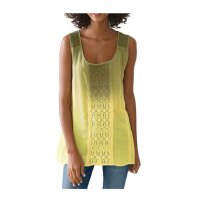 Blouse top, khaki-yellow