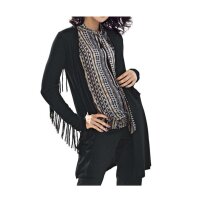 Designer-Strickjacke, schwarz