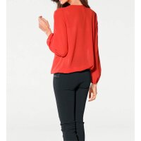 Designer-Chiffonbluse m. Ketten, koralle