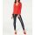 Designer-Chiffonbluse m. Ketten, koralle