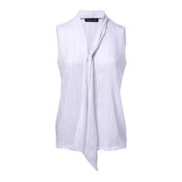 Designer-Chiffonbluse, weiß-silber