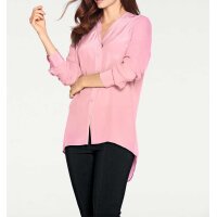 Silk blouse with chiffon sleeves, rosé