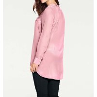 Silk blouse with chiffon sleeves, rosé