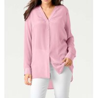 Silk blouse with chiffon sleeves, rosé