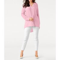 Silk blouse with chiffon sleeves, rosé