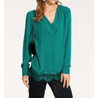 Designer-Bluse, smaragd