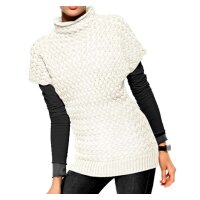 Woll-Longpullover, ecru