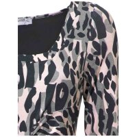 Shapewear leopard pattern dress, grey-rose