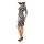 Shapewear leopard pattern dress, grey-rose