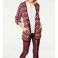 Knit coat, rosé-bordeaux