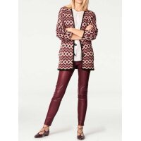 Designer-Strickmantel, rosa-bordeaux