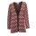 Designer-Strickmantel, rosa-bordeaux