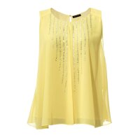 Blouse top with sequins, vanilla
