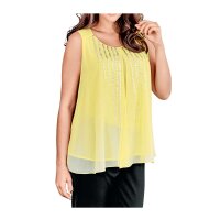 Designer-Blusentop m. Pailletten, vanille