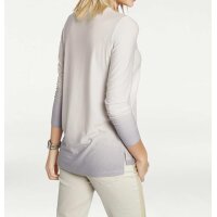 Designer-Paillettenshirt, ecru-hellgrau