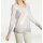 Designer-Paillettenshirt, ecru-hellgrau