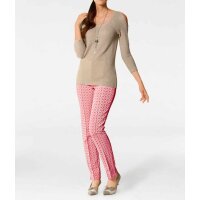 Jacquard trousers, red-white