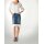 Denim skirt with flounces, blue-white