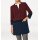 Designer-Patchmantel, bordeaux-navy