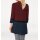 Designer-Patchmantel, bordeaux-navy