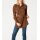Designer-Longbluse m. Gürtel, zimt