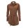 Designer-Longbluse m. Gürtel, zimt