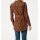 Designer-Longbluse m. Gürtel, zimt