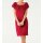 Dress with lace, red