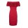 Dress with lace, red