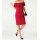 Dress with lace, red