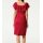 Dress with lace, red