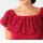 Dress with lace, red