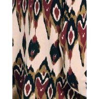 Druckstrickjacke, schwarz-tabak
