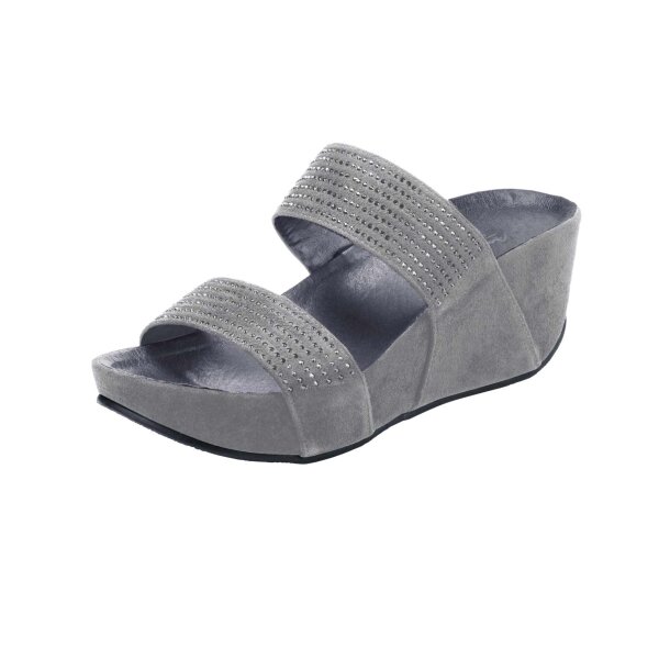 Mule with strass, grey