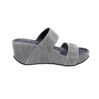 Mule with strass, grey