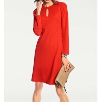 Jersey dress with cut-outs, red