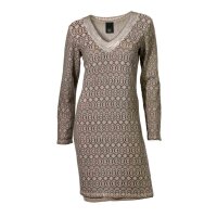 Spitzenkleid m. Pailletten, taupe