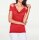 Designer-Wasserfallshirt m. Strass, rot