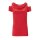 Designer-Wasserfallshirt m. Strass, rot