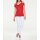 Designer-Wasserfallshirt m. Strass, rot