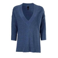 V-Pullover, jeansblau