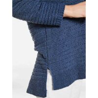 V-Pullover, jeansblau