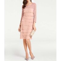 Lace chiffon dress, rosé