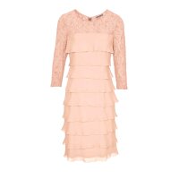 Lace chiffon dress, rosé